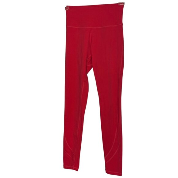 Alphalete Women's XS Pulse Surge Leggings Deep Red Compression Leggings Sporty - Picture 1 of 5